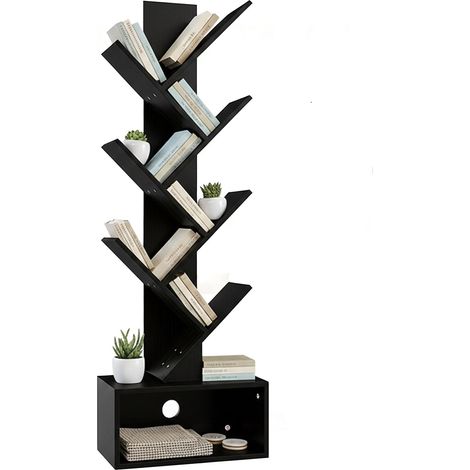 Étagère, 6 Niveaux, H x L x P: 113 x 38 x 20 cm, Design Arbre, Livres (1/5)