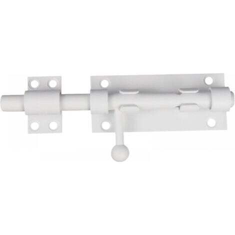 5 Pouces Verrou Porte Interieure Loquet Porte, Blanc Verrou Porte Exterieur Targette de Porte Exterieur, Acier Inoxydable Verrou Porte Coulissante, pour Portes IntéRieures Salle de Bain (1/4)