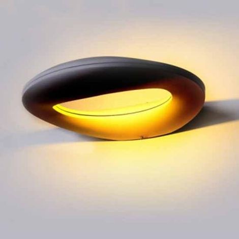 V-TAC VT-811 8309 Lampada LED da Muro Arrotondata 10W Colore Nero 3000K IP20 (1/5)
