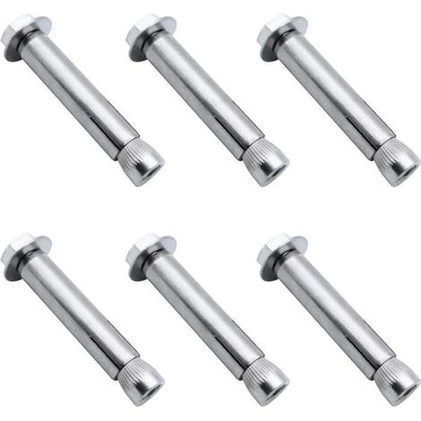 6 Pièces Boulons de Vis D'expansion M8 x 60 mm 304 Acier Inoxydable Externe Hexagonal Écrou Manchon Boulon D'ancrage à Expansion Lo (1/4)