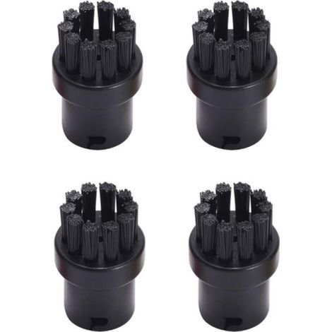 Set mit 4 Ersatz-Rundbürsten für Kärcher Dampfreiniger SC1, SC2, SC3, SC4, SC5 und SC7, Schwarz (1/3)