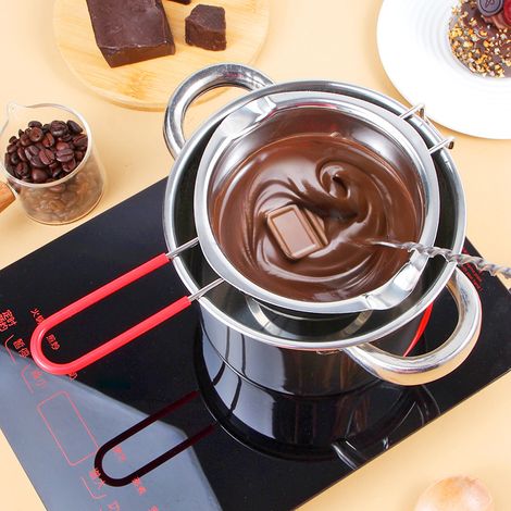 Bol De Fonte En Acier Inoxydable 304 - Pour Chocolat Cire Fromage - Usage Cuisine Et Artisanat - 45 X 54 X 36 Cm - 1 Pièce (1/5)
