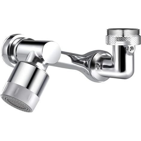 Robinet de filtre anti-éclaboussures universel, extension de robinet de filtre rotatif à 1080 °, mousseur rotatif pour robinet pulvérisateur en oxygène pour cuisine salle de bain (1/5)