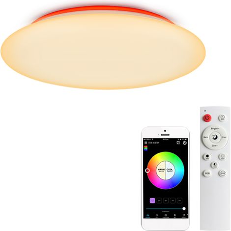 12-Zoll RGB+CCT Smart-LED-Deckenleuchte, Sprachsteuerung und Bluetooth, 16 Millionen Farben (12 Zoll) (1/5)