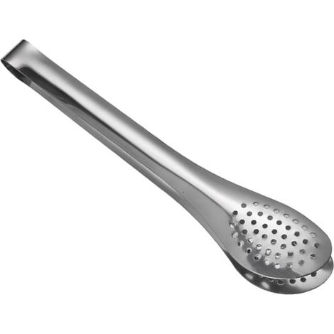 Pince alimentaire de cuisine 9 pouces, service multifonctionnel en acier inoxydable avec trou de filtre pour Restaurant à domicile (1/5)