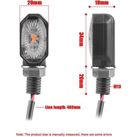 1 kleiner ovaler LED-Motorradblinker, LED-Signalleuchte, Amazon eBay SRK-011 (1/5)