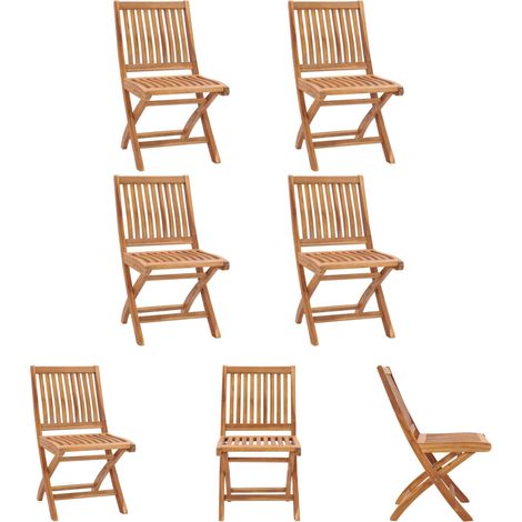 Gartenmöbel - vidaXL Klappbare Gartenstühle 4 Stk. Massivholz Teak - Klappbare Stühle (1/5)
