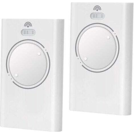 Set mit 2 868-MHz-Fernbedienungen für Torantriebe, kompatibel mit XT4 868 SLH LR, XT4 868 SLH, XT2 868 SLH LR, XT2 868 SLH, Weiß. Fernbedienung und Wandsender für Torantriebe. (1/5)