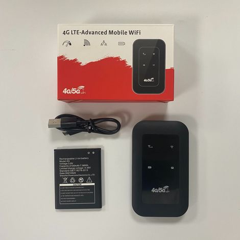 MF800 Black 4G Portable WiFi Router, Mobile/Car-mounted MiFi Portable Pocket WiFi Router with LTE SIM Card Insertion -- MF800 -- Black (1/3)