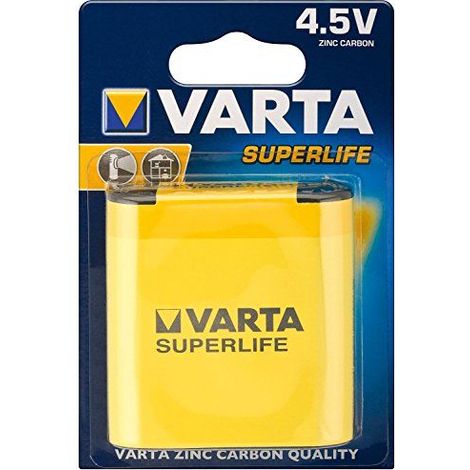 Batteria piatta zinco-carbone Varta SHD da 4,5 V per orologi e torce elettriche. (1/5)