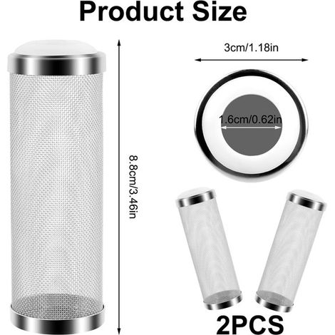 Préfiltre d'aquarium en acier inoxydable, crépine de protection pour filtre, filet de sécurité pour crevettes et petits poissons, accessoire de filtration efficace (1/5)