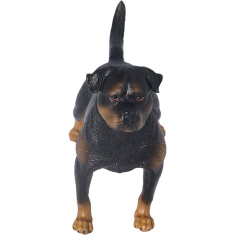 Detailgetreue, realistische schwarze Hundefigur für Heimdekoration und Hundetraining (1/5)