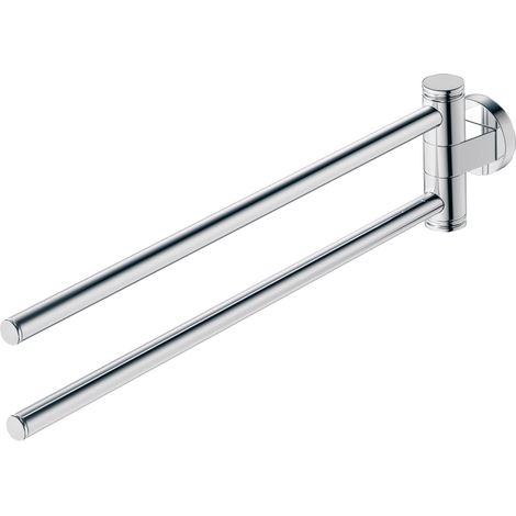 DURAVIT - Porte-serviettes 2 barres pivotantess laiton chrome - 5x45x9cm - D-Code (1/5)