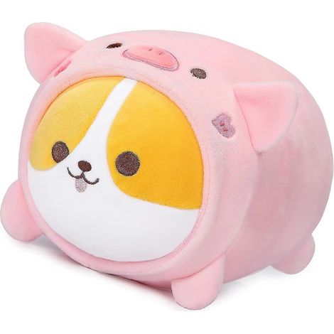 Niedliches Corgi-Schwein-Plüschkissen, 40 cm, Shiba-Inu-Plüschtier, superweicher Kawaii-Corgi im Schweinekostüm, kuscheliges Plüschtier (1/5)
