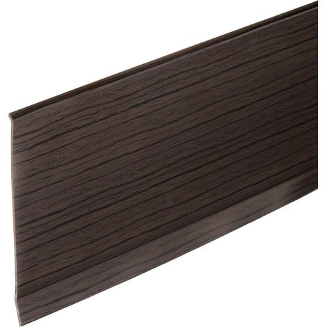 15ft x 4" Plinthe Adhésive Souple Moulure Plinthe, Auto-Adhésif PVC Plinthe Murale Cornière Plinthes pour Murs Angle, Grain de Bois Noyer Noir (1/5)