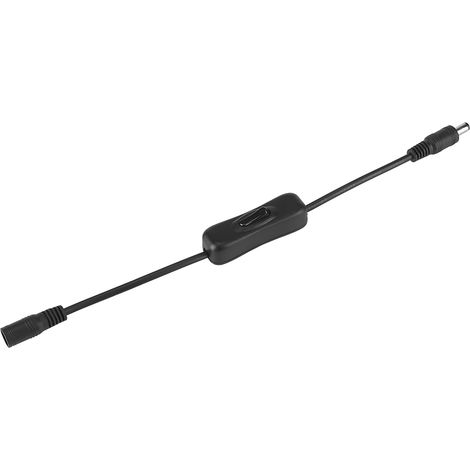 Lot de 5 interrupteurs avec câble pour ruban LED, connecteur DC 12V mâle-femelle, prise d'alimentation noire (1/5)