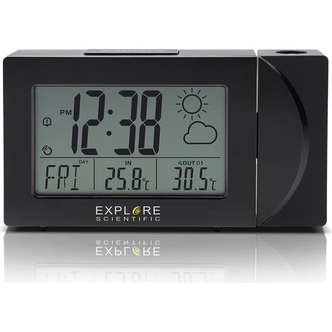 Explore Scientific RPW3008 Digitaler Wecker Schwarz (1/4)