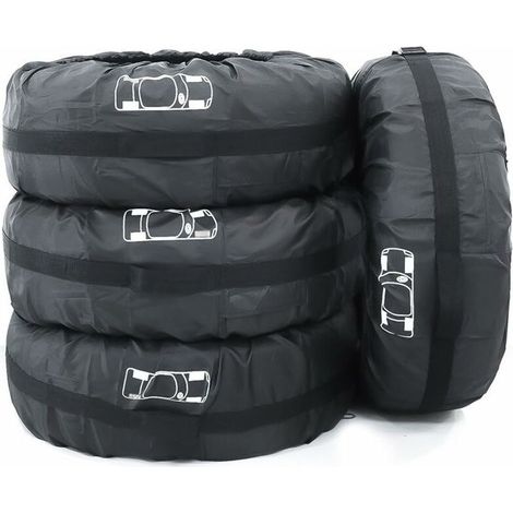 Ahlsen Juego de 4 cubiertas premium para neumáticos en color negro para todo tipo de neumáticos con un diámetro de 66 cm/26" - (1/5)