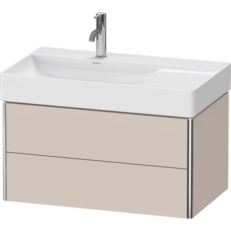 Duravit XSquare mueble bajo lavabo suspendido, 2 cajones, lavabo (1/2)