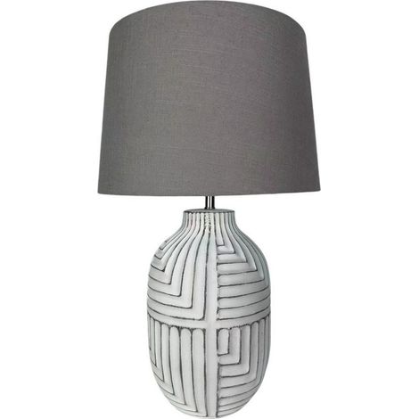 Lamp and Shade - Ceramic - L19 x W19 x H38 cm
