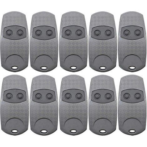 Lot de 10 télécommandes pour ouvre-porte de garage TOP 432EE 433,92 MHz (copie de télécommande pour portail et ouvre-porte) (1/5)