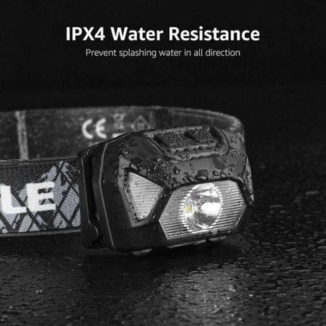 Lampe Frontale - LED Rechargeable USB - 2000 Lux - 6 Modes Éclairage - IPX6 - 2 Pièces