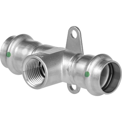 Plaque murale en T SC Sanpress Inox 2317.3 en acier inoxydable 15 mm x Rp 1/2 x 15 mm