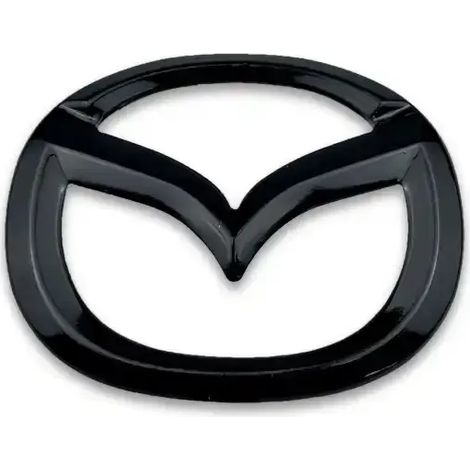 (Noir, compatible avec Mazda) 1 autocollant décoratif ABS pour volant de voiture, compatible avec Mazda Speed, MS 3, 5, 6, Axela, Atenza, CX-3, CX4, CX5, CX8, CX7, MP et RX. (1/4)