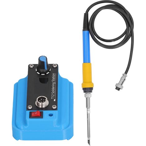 Station de soudage T12 sans fil 72W, écran OLED 0,96 pouce paysage, compatible batteries lithium 18V Makita BL1815/BL1815B/BL1820/BL1820B/BL1830/BL1830B/BL1840/BL1840B/BL1850/BL1850B/BL1860/BL1860B/BL (1/5)