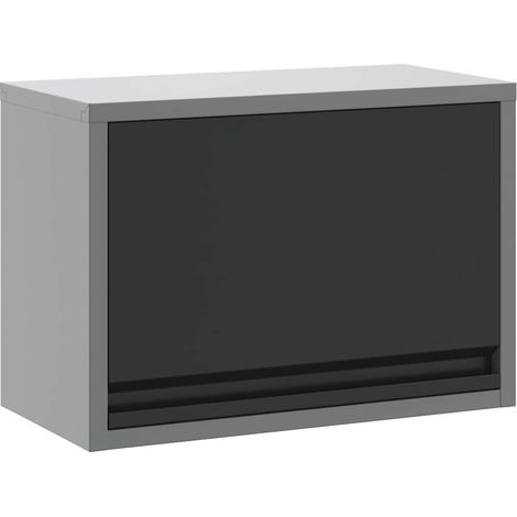 Gabinete para Herramientas Negro y gris 50 x 25 x 35 cm vidaXL