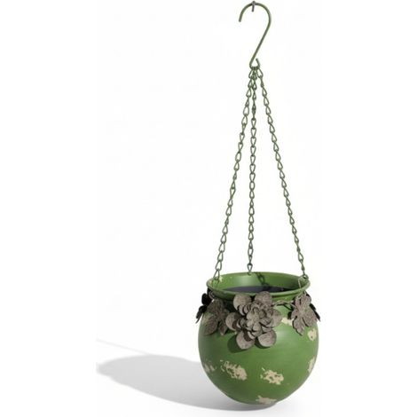 Cache pot rustique à suspendre 18x17x15cm