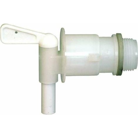 Robinet vanne on off de réservoir lave main filetage 3/4 avec joint bidon clapet vidange (1/3)