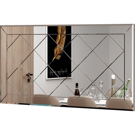 Miroir mural décoratif Gabby L120xH60cm Motif Losange (1/5)