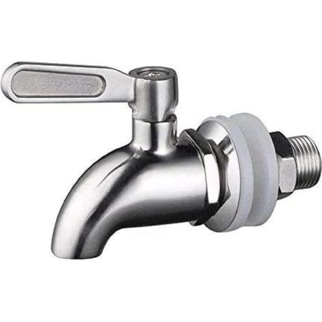 Robinet de Tonneau,Distributeur de Boissons,Robinet pour Tonneau de Bière, Robinet pour Vin - En Acier Inoxydable et Taille de 16mm. (1/4)