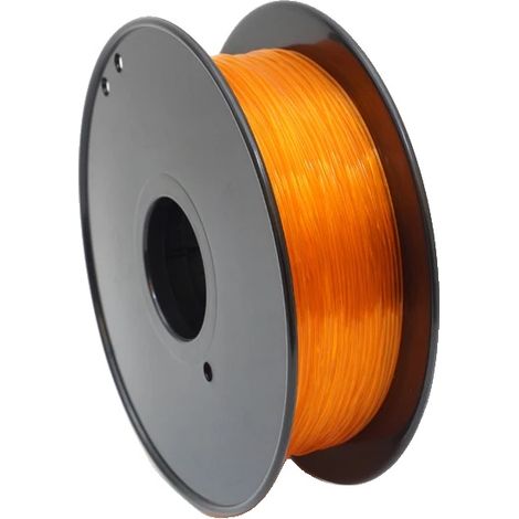 Filamento per stampante 3D, TPU flessibile, alta qualità, arancione trasparente (1/2)