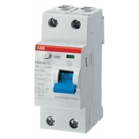 Residual Current Devices Pur F202 AC-25/0,3 2P 25A 100mA (F427803)