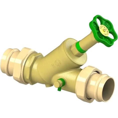 JS KFR-Ventil, mit Pressanschluss (Außengewinde) MULTI, mit Entleerung, mit nicht steigender Spindel, DN50, Pressdurchmesser 54mm, DVGW geprüft, 0016875400001