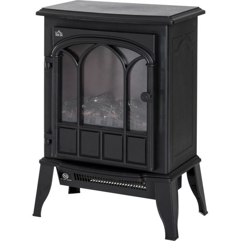 Cheminée Électrique 2000W sur Pied - Effet Flammes LED Réaliste - Silencieuse - Sécurité Thermique - Poêle Design pour Intérieur (1/5)