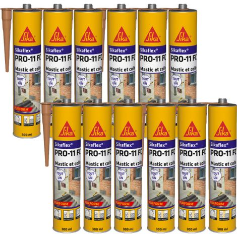 Lot de 12 mastics colles SIKA Sikaflex PRO 11 FC Purform - Beige - 300ml
