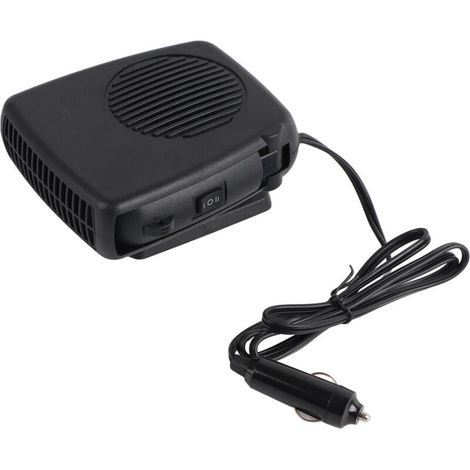 Calefactor para coche de 150 W y 24 V con función de descongelación y refrigeración, ventilador eléctrico negro, enchufe para encendedor de cigarrillos.