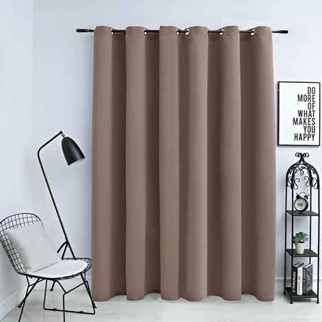 Rideau occultant à œillets métalliques, taupe, 290 x 245 cm (1/5)