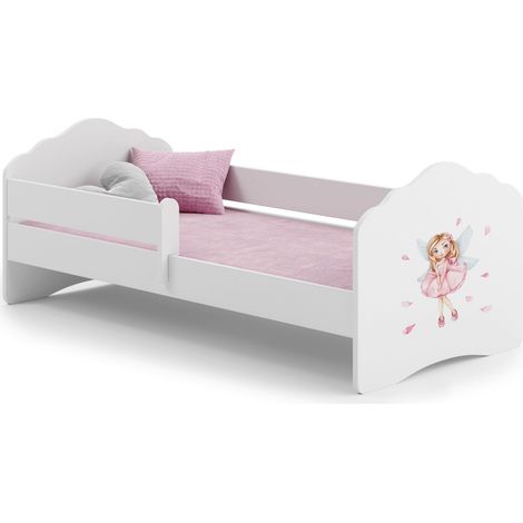 Letto per bambini FALA con sponda 160x80 Ragazza con ali