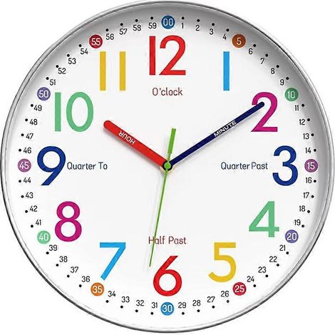 Horloge Murale Numérique 30CM Silencieuse - 12 Pouces, Design Moderne pour Maison (1/5)