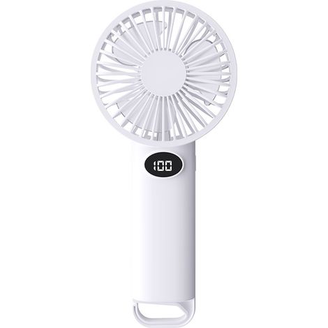 Mini ventilateur portable rechargeable – Ventilateur à main 6 vitesses – Design compact pour voyage, bureau et extérieur – Rafraîchisseur personnel été pour femme et homme
