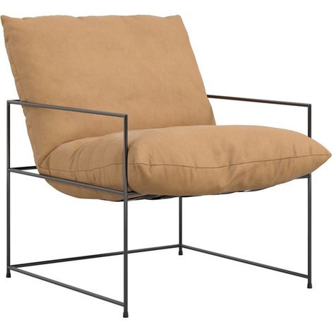 Brook Chair - House Weave/Metal - L75 x W75 x H95 cm - Tobacco/Black