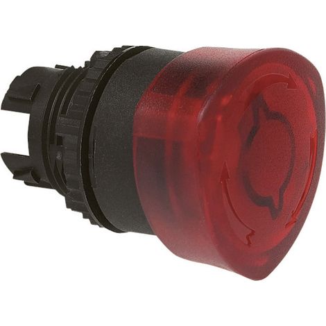 BACO 224091 L22EM10 Pilztaster Frontring Kunststoff, Schwarz Rot Drehentriegelung 1 St. (1/2)