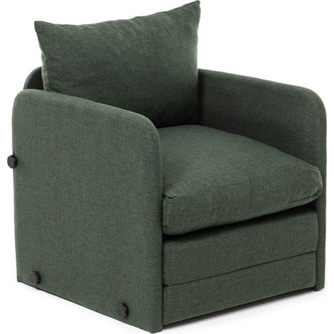 Fauteuil convertible en lin vert - Luz