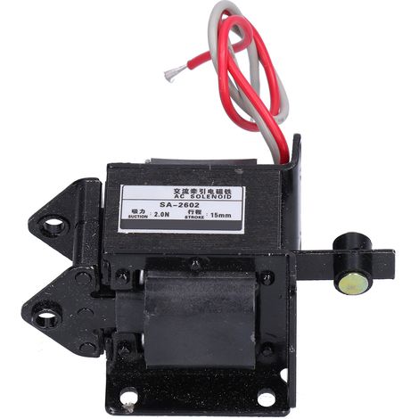 Électroaimant de traction push-pull SA-2602, force 2.0N, course 15mm, tension AC220V (1/5)