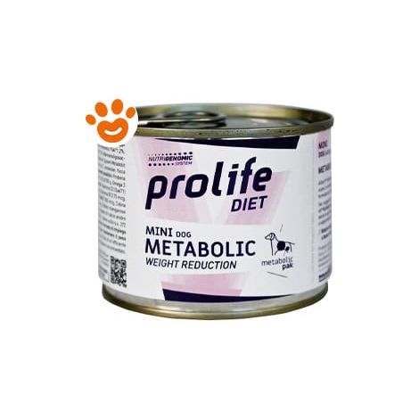 Prolife Dog Diet Veterinary Metabolic Weight Reduction Mini  - Prolife Dog Diet Veterinary Metabolic Weight Reduction Mini - Lattina Da 200 Gr