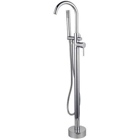 Fortifura Calvi Robinet de bain hors sol 107.8cm avec douchette Chrome brillant